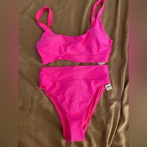 NWT Aerie hot pink bathing suit